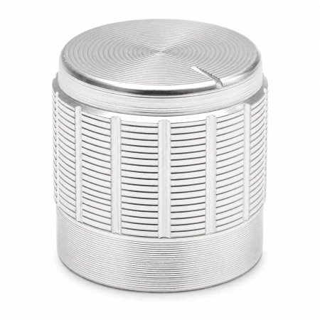 Gałka aluminiowa do potencjometru na oś 6mm - 16x17mm - srebrna - GSL16