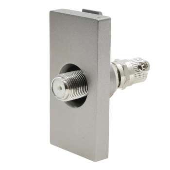 Moduł 1/2 - gniazdo antenowe SAT (typ F) - szary - kompatybilny z ramkami Tawoia Glass