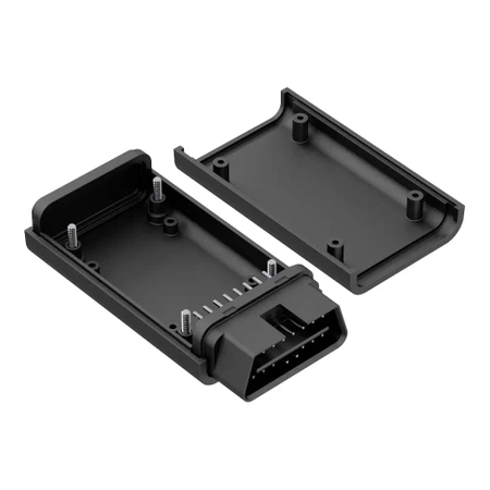Obudowa OBD + wtyk OBD + zaślepka pełna, ABS, czarny