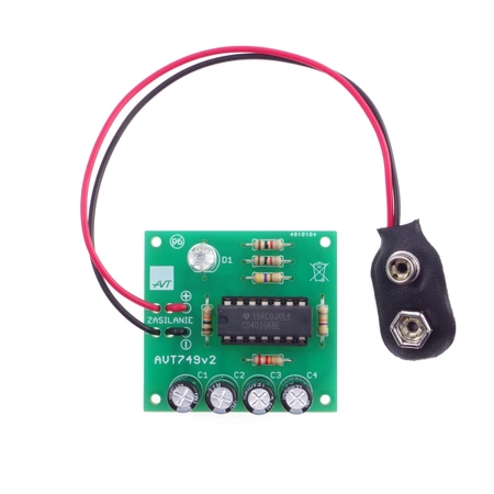 Kolorowy gadżet LED RGB z losową zmianą 7 barw - KIT AVT 749