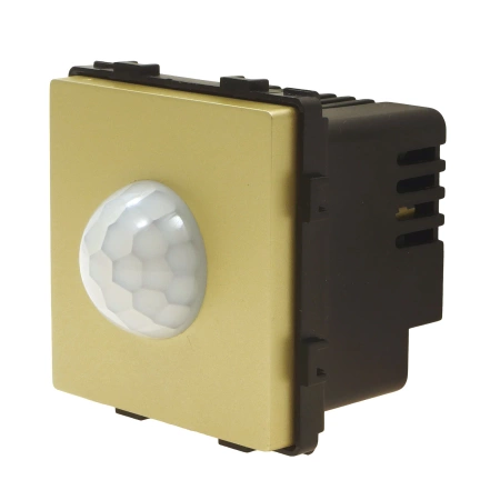 Czujnik ruchu PIR 200W (60W LED) złoty podtynkowy (moduł bez ramki) - Tawoia Glass
