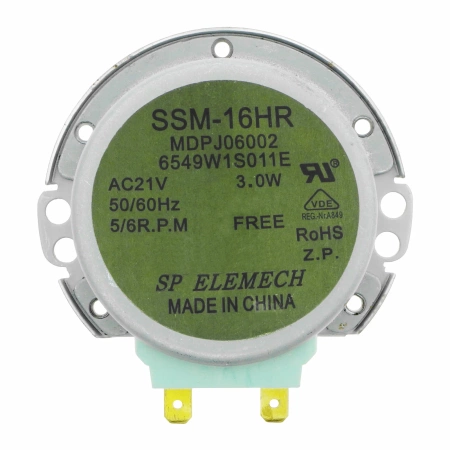Silnik talerza mikrofalówki SSM-16HR 21 V AC, 50/60 Hz 5/6 obr./min