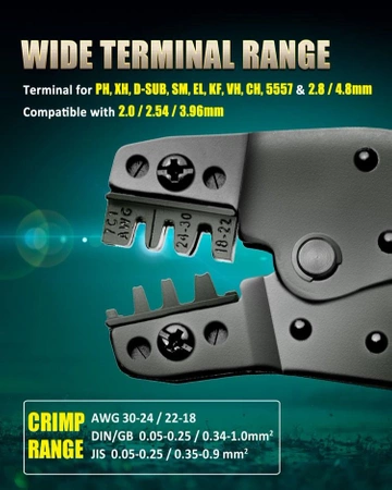 Zaciskarka konektorów nieizolowanych 0.25-2.5mm2, BLS, KNX, Proskit CP-751A