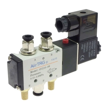 Elektrozawór pneumatyczny, 230 V, 0,15–0,8 MPa, 4V210-08, ze złączami