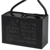 Kondensator rozruchowy do silnika 6uF 450VAC, przewody 20cm, 48x20x31mm
