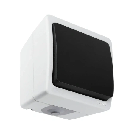 Włącznik natynkowy pojedynczy ORNO AQUATIC MINI IP54 10A 230V biało-czarny