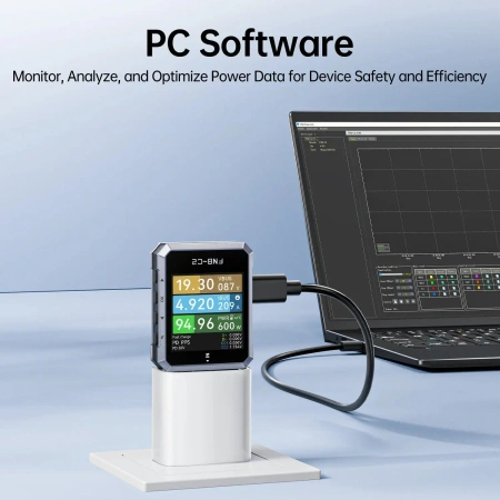 Tester USB-C PD 3.1 240W – miernik napięcia i prądu USB, tester kabli E-Marker – FNIRSI FNB-C2