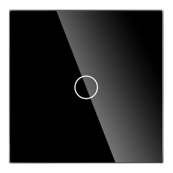 Włącznik dotykowy szklany pojedynczy SCR 300W dla LED - czarny - Tawoia Glass