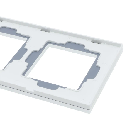 Ramka szklana biała 4-modułowa Tawoia Glass