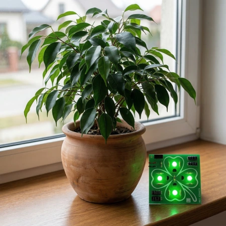 Czterolistna koniczynka LED. Zestaw DIY do nauki lutowania AVT EDU623