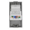 Moduł 1/2 - gniazdo RJ45 Ethernet Cat6 - szary - kompatybilny z ramkami Tawoia Glass