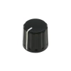 Gałka do potencjometru na oś 6mm - 19x17mm - czarna, biały wskaźnik