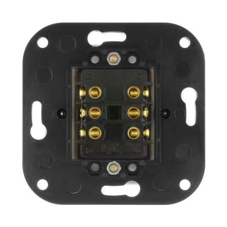 Włącznik światła krzyżowy ceramiczny, kwadratowy podtynkowy czarny Ceramic Loft