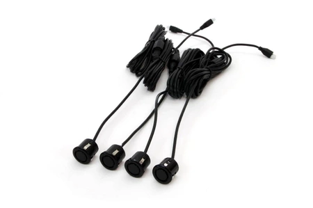 System czujników parkowania AMIO Gold, wyświetlacz LED, 4 czujniki 18mm, czarne