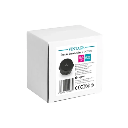 Puszka natynkowa ceramiczna czarna, Ceramic Loft