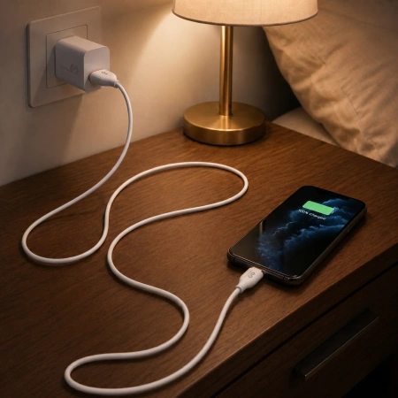 Kabel USB-A do USB-C 6A 1,5m biały Miccell