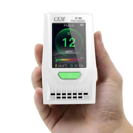 Miernik stężenia pyłów zawieszonych PM2.5 i PM10 CEM DT-968
