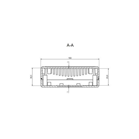 Obudowa uniwersalna wentylowana z panelami bocznymi 100,0 mm × 100,0 mm × 35,3 mm z ABS, kolor biały Z123AWB KRADEX