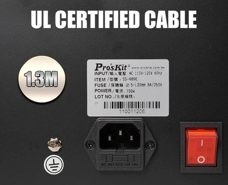 Stacja lutownicza hotair 700W 24L/min + lutownica grotowa 60W Proskit SS-989B