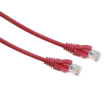 Patchcord LAN UTP kat. 6, 1 m, czerwony, wtyki RJ45
