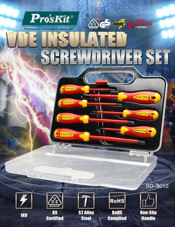 Zestaw wkrętaków 7szt 1kV VDE SD-8012 Proskit