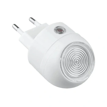 Lampka nocna LED z czujnikiem zmierzchu QM352 DPM, 1 W, 230 V, obrotowa 360°, biała