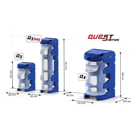 Pojemnik Q2 Long QuestSystem, niebieski