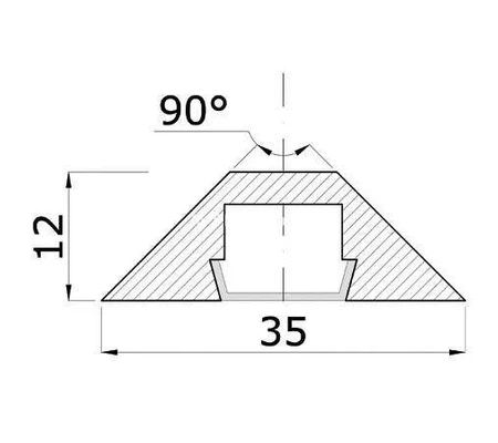 Profil PAC MDF, osłonka mleczna, 1m