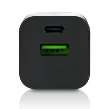 Ładowarka USB, ładowarka sieciowa, szybkie ładowanie QC3.0 + USB-C PD PPS 30W, everActive GaN SC-390QB