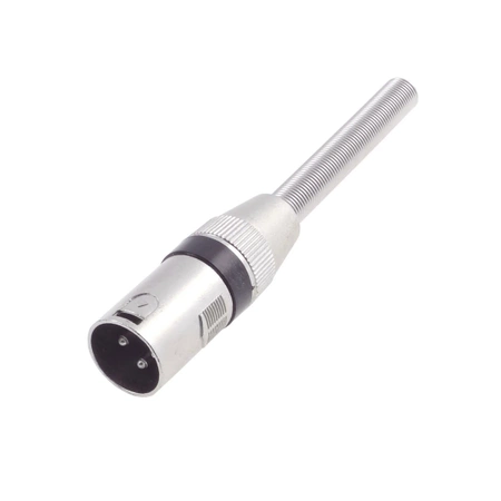 Wtyk XLR męski 3-pin z odgiętką czarny