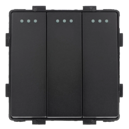 Moduł - Włącznik światła potrójny - czarny - Tawoia Glass