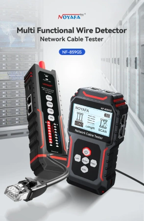 Tester sieci ethernet LAN CAT6 PoE szukacz par przewodów NOYAFA NF-859GS