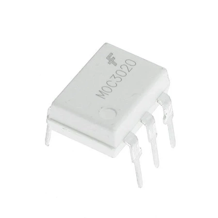 MOC3020 - optotriak 400 V, prąd wyzwalania 30 mA, bez wykrywania przejścia przez zero, DIP-6