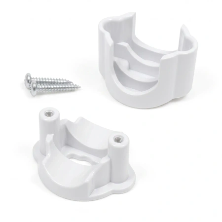 Uchwyt kabla plastikowy 42×32 mm natynkowy biały - Retro PRL