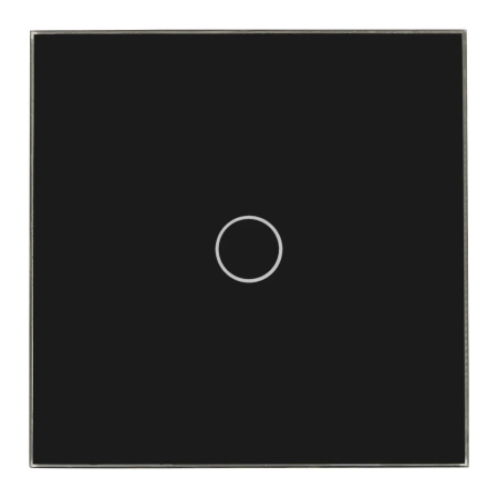 Włącznik dotykowy szklany pojedynczy SCR 300W dla LED - czarny - Tawoia Glass