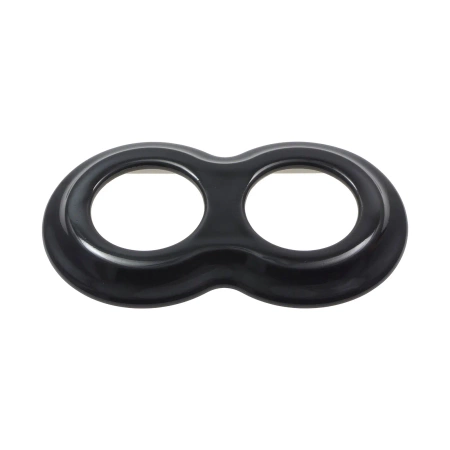 Ramka podwójna okrągła typu ósemka ceramiczna czarna Ceramic Loft