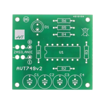 Kolorowy gadżet LED RGB z losową zmianą 7 barw - PCB do projektu AVT 749