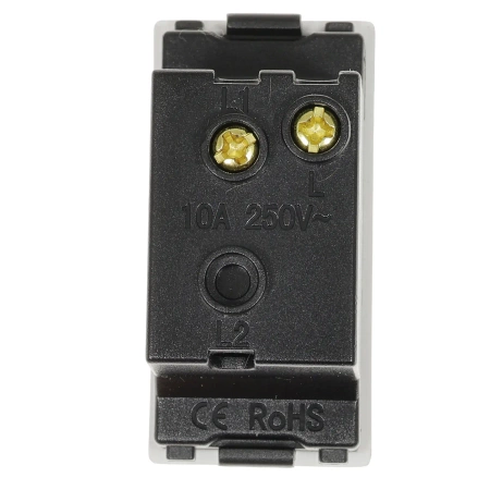 Moduł 1/2 - włącznik pojedynczy - czarny - kompatybilny z ramkami Tawoia Glass