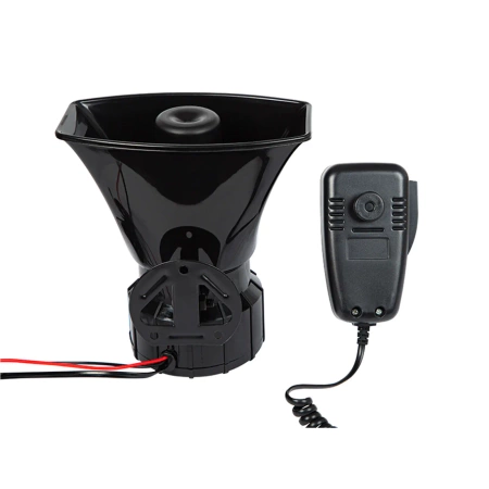 Megafon MP-518 syrena policyjna 7-tonowa, zasięg do 600m, zasilanie 12VDC