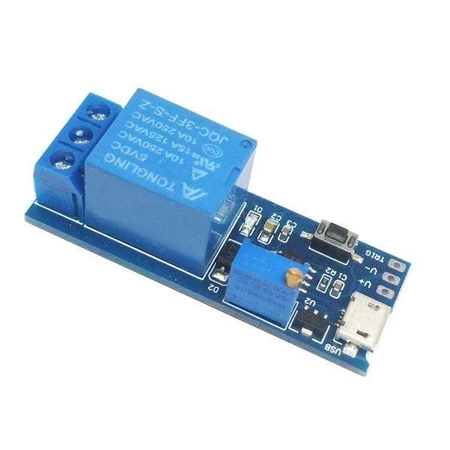Moduł przekaźnika z układem czasowym - 0-19 sekund - 5V-30V - 10A/250V