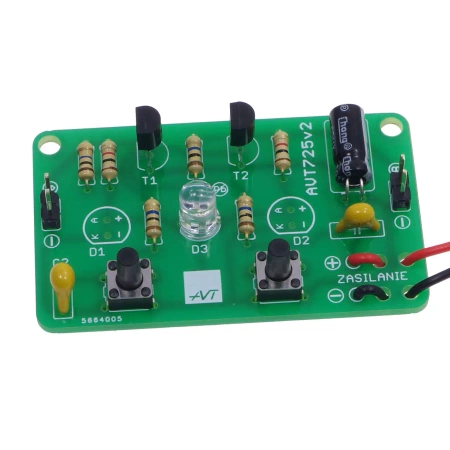 Przełącznik dotykowy START/STOP 9-12V z sygnalizacją LED - zlutowany KIT AVT 725