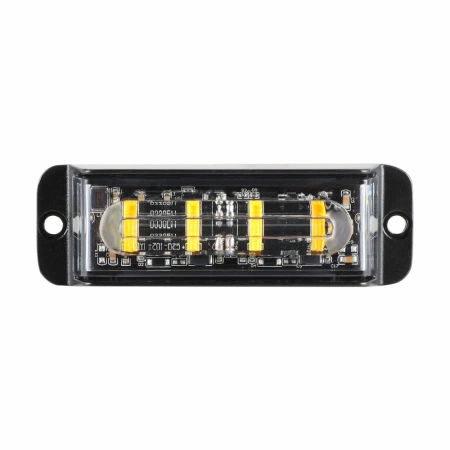 Lampa błyskowa LED do pojazdu, 3W, 4 LED, światło pomarańczowe, śruby, R65 R10, 12V/24V, IP65, LW0056