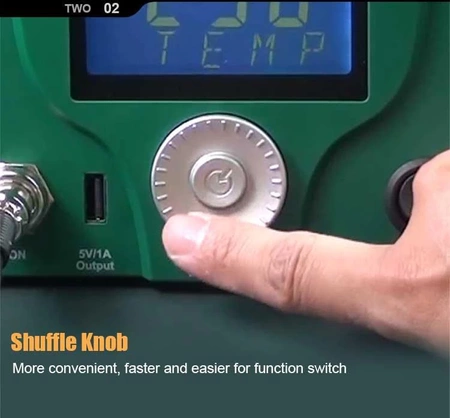 Stacja lutownicza 60W, precyzyjna, ESD, port USB, kompaktowe wymiary 18x15x11cm, Proskit SS-256B