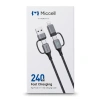 Kabel USB-C - USB-C, 240 W, 1 m, czarny, Miccell, VQ-D145
