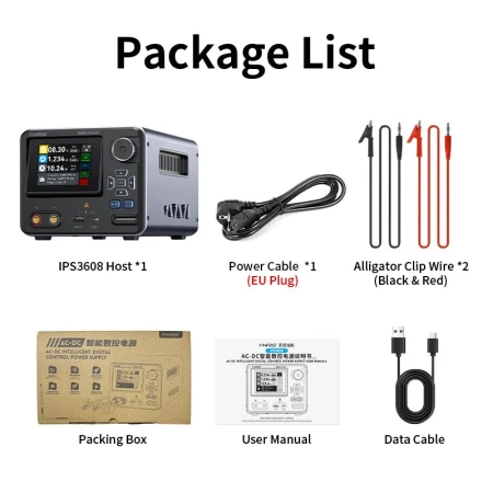 Zasilacz serwisowy AC-DC 0-36V 8A 285W z cyfrowym sterowaniem i ekranem LCD FNIRSI IPS3608