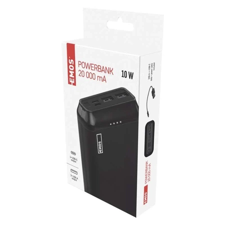 Powerbank, 20000 mAh, 10 W, czarny, EMOS B0527B