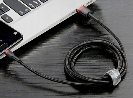 Kabel USB do USB-C Baseus Cafule 2A 2m czerwono-czarny CATKLF-C91