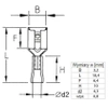 Konektor płaski żeński izolowany 2.8mm 0.8mm 1.5-2.5mm² - końcówka kablowa SGE