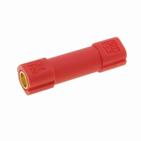 Złącze wysokoprądowe XT150, komplet: wtyk + gniazdo w osłonie, czerwone