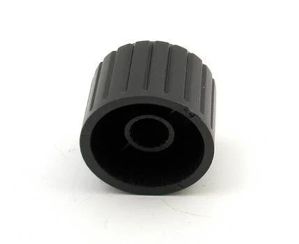 Gałka ze wskaźnikiem, oś 6mm, fi20x15mm, czarna